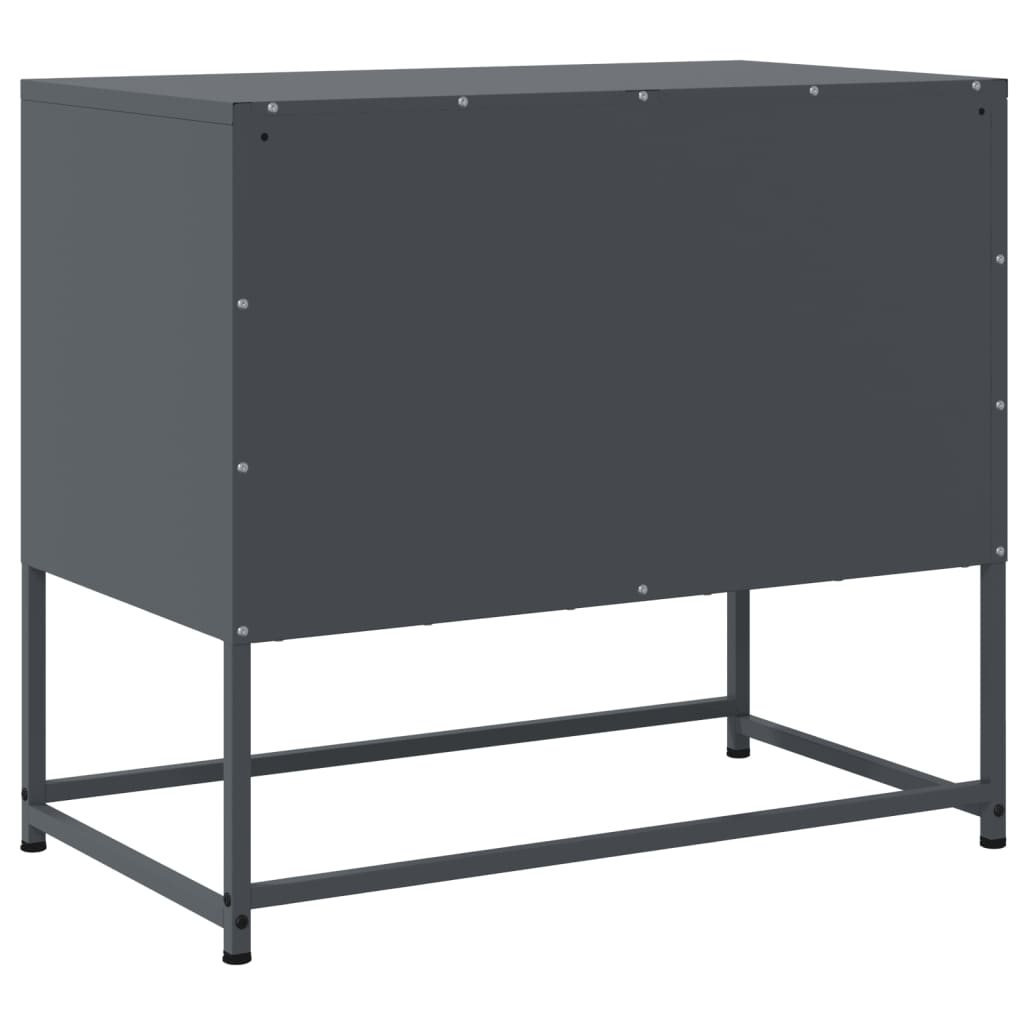 vidaXL Meuble TV anthracite 68,5x39x60,5 cm acier