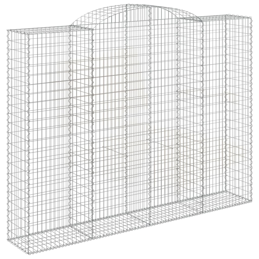 vidaXL Paniers à gabions arqués 4 pcs 300x50x220/240 cm fer galvanisé