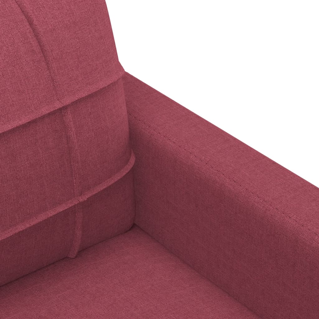 vidaXL Canapé à 2 places Rouge bordeaux 140 cm Tissu