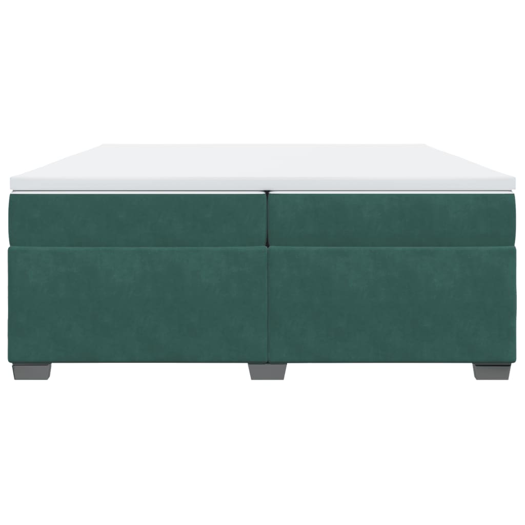 vidaXL Sommier à lattes de lit et matelas Vert foncé 200x200cm Velours