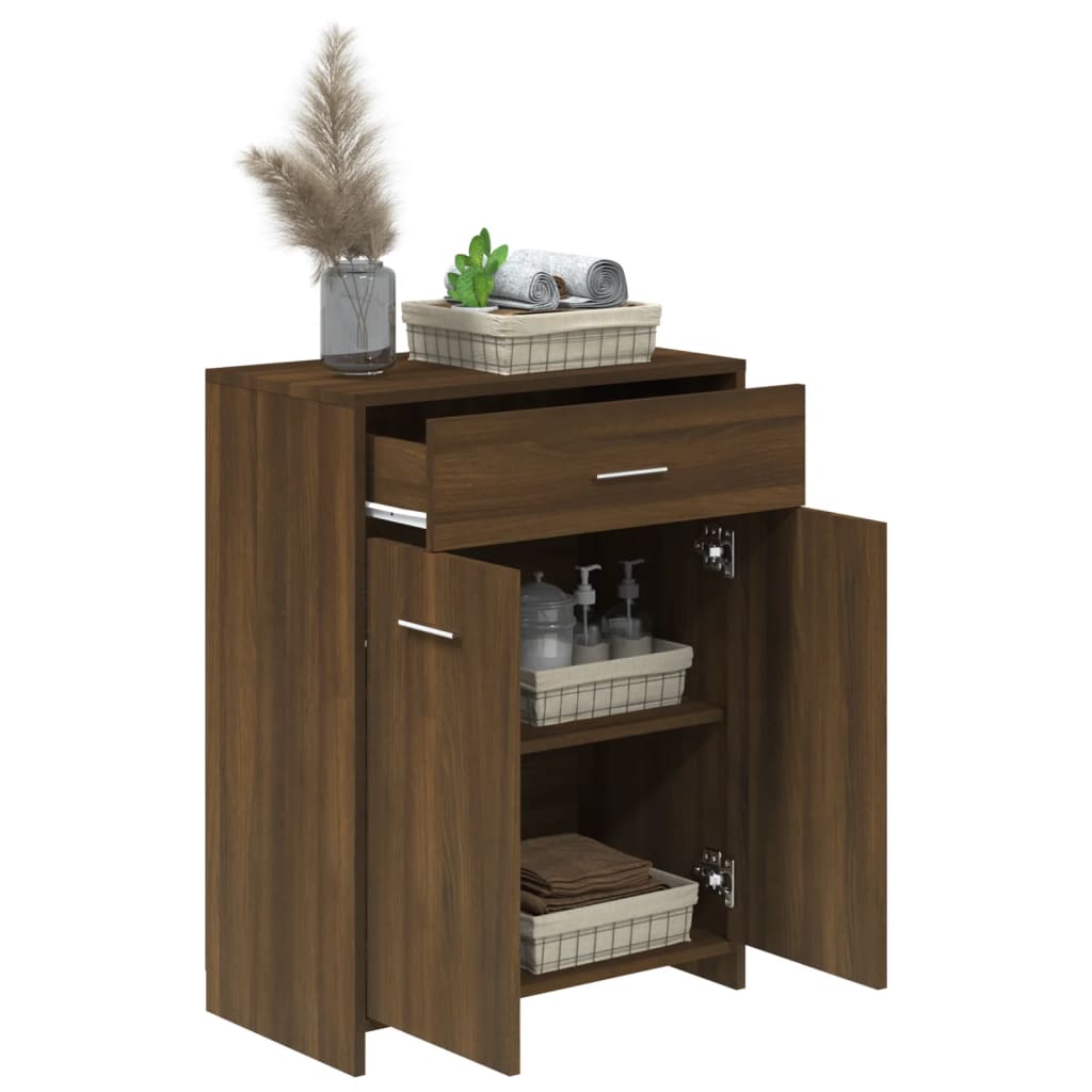 vidaXL Armoire de bain Chêne marron 60x33x80 cm Bois d'ingénierie