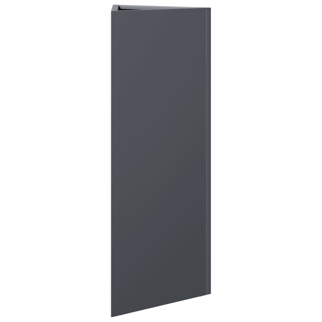 vidaXL Jardinière anthracite triangulaire 30x26x75 cm acier