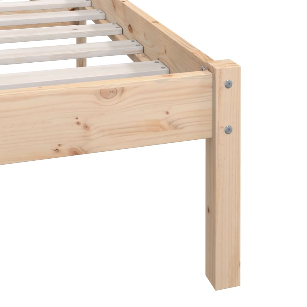 vidaXL Cadre de lit sans matelas bois massif 200x200 cm