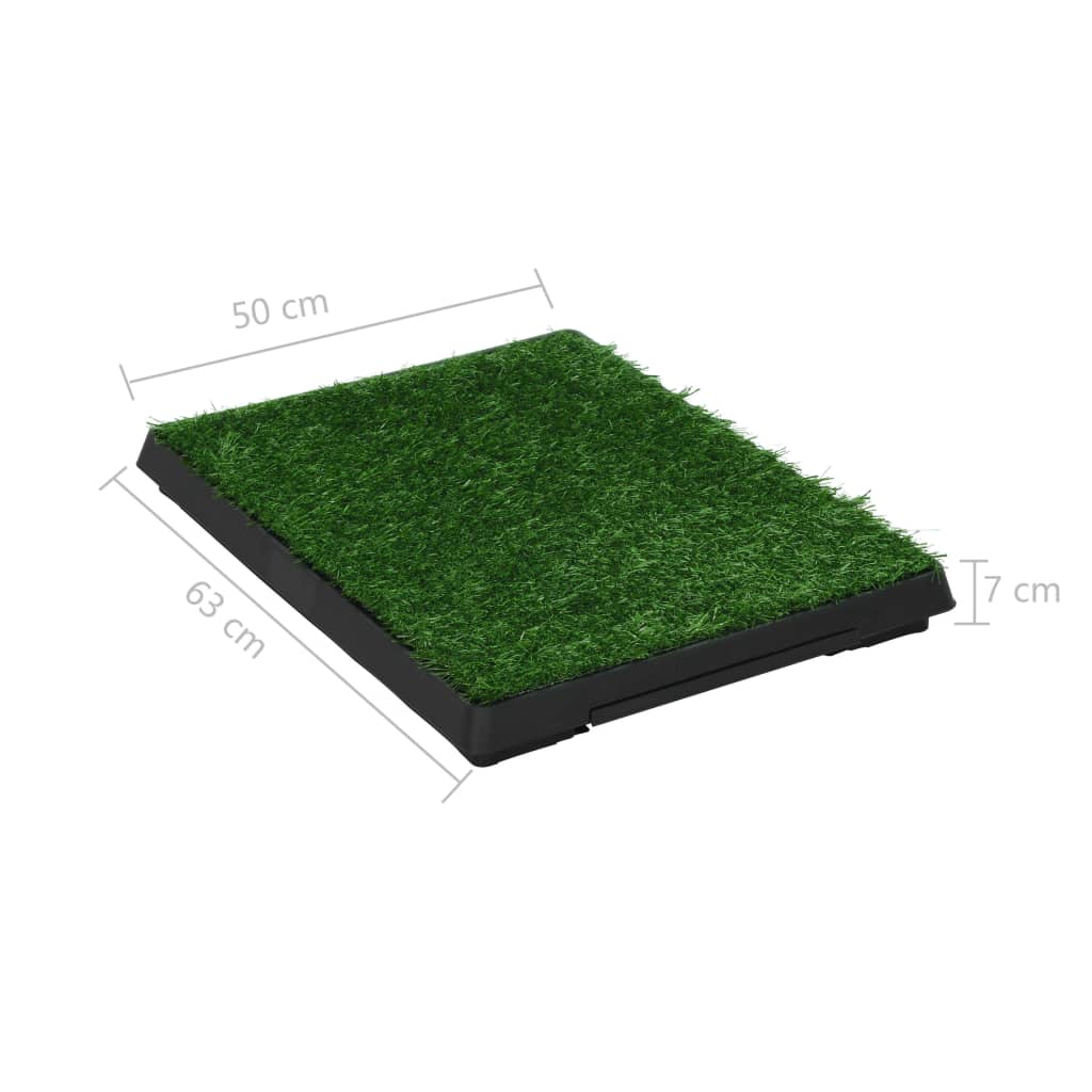 vidaXL Tapis pour animaux avec plateau et gazon artificiel Vert