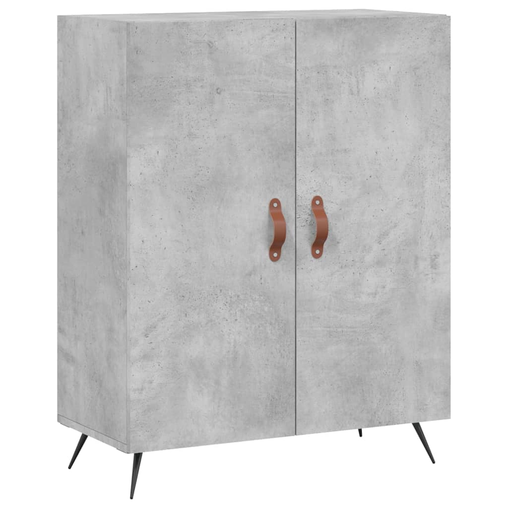 vidaXL Buffet haut Gris béton 69,5x34x180 cm Bois d'ingénierie