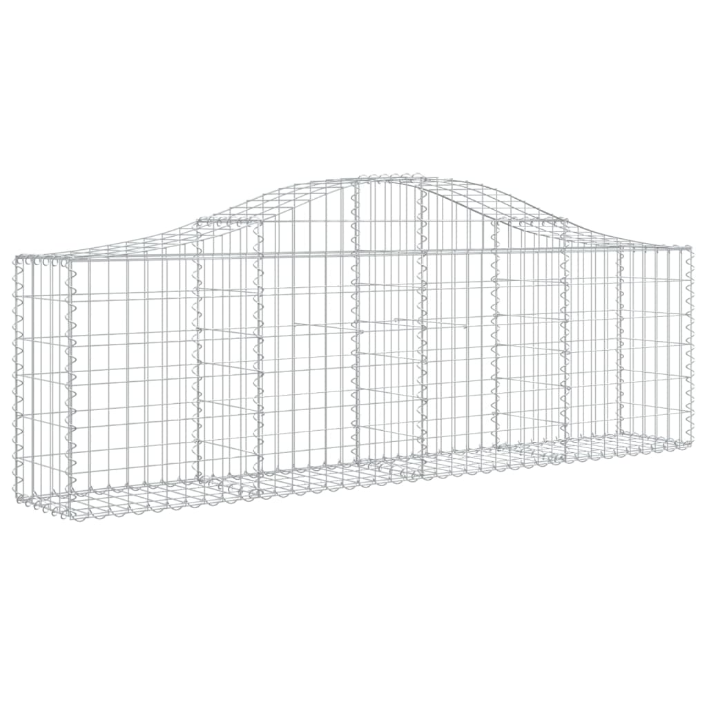 vidaXL Paniers à gabions arqués 9 pcs 200x30x60/80 cm Fer galvanisé