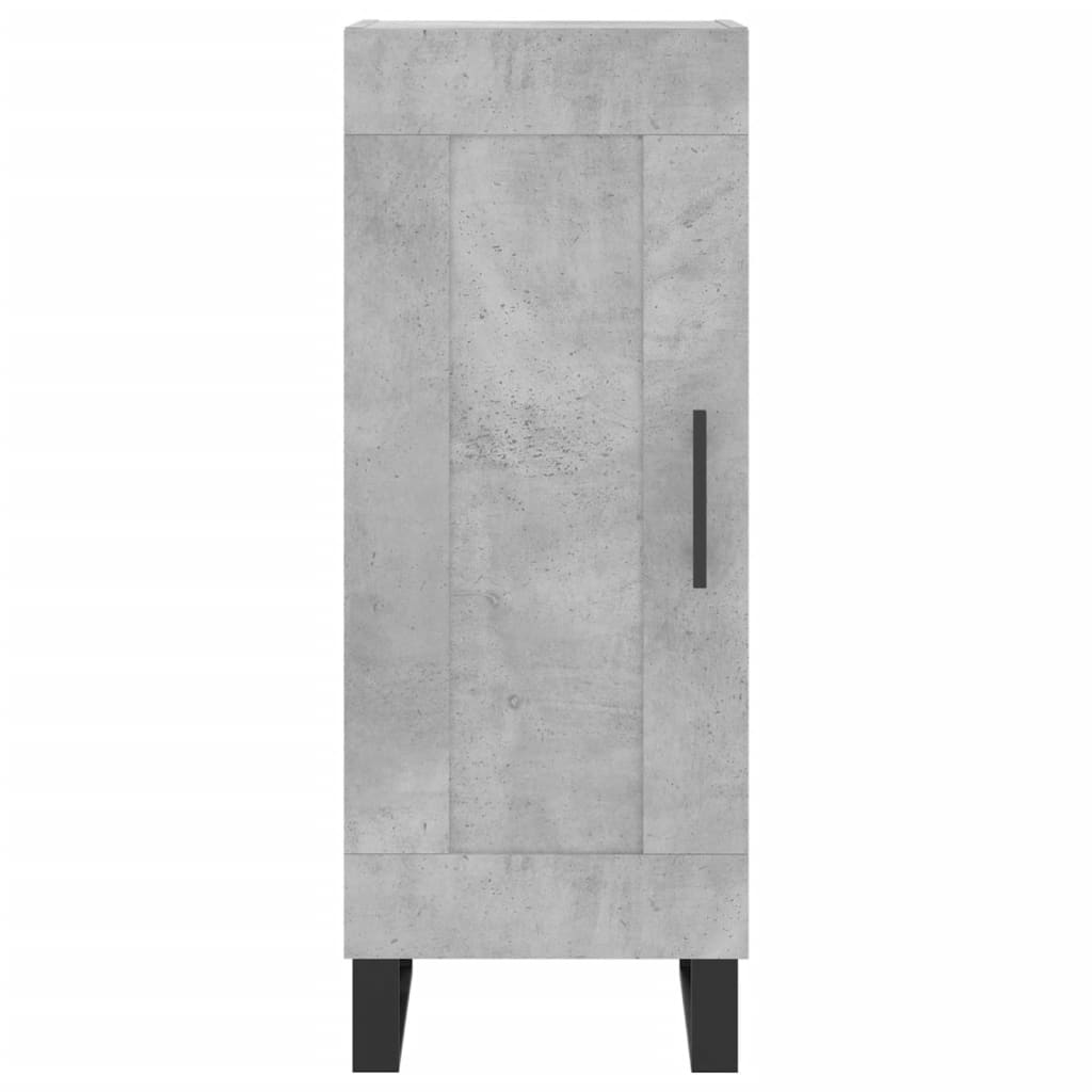 vidaXL Buffet haut Gris béton 34,5x34x180 cm Bois d'ingénierie