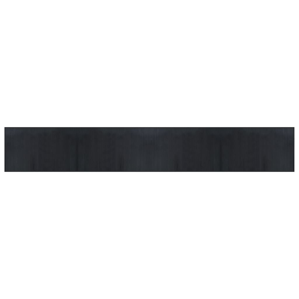 vidaXL Tapis rectangulaire noir 60x400 cm bambou