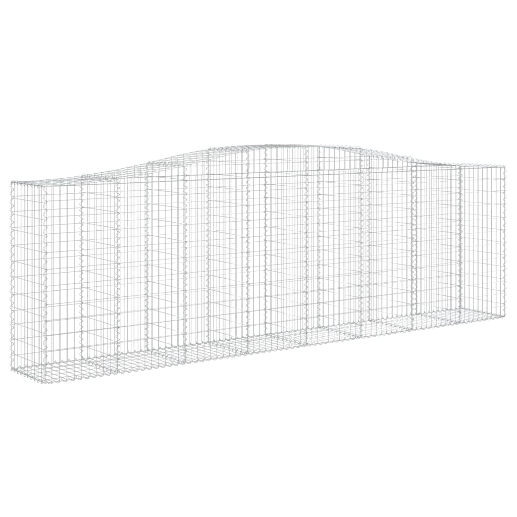 vidaXL Paniers à gabions arqués 3 pcs 400x50x120/140 cm Fer galvanisé