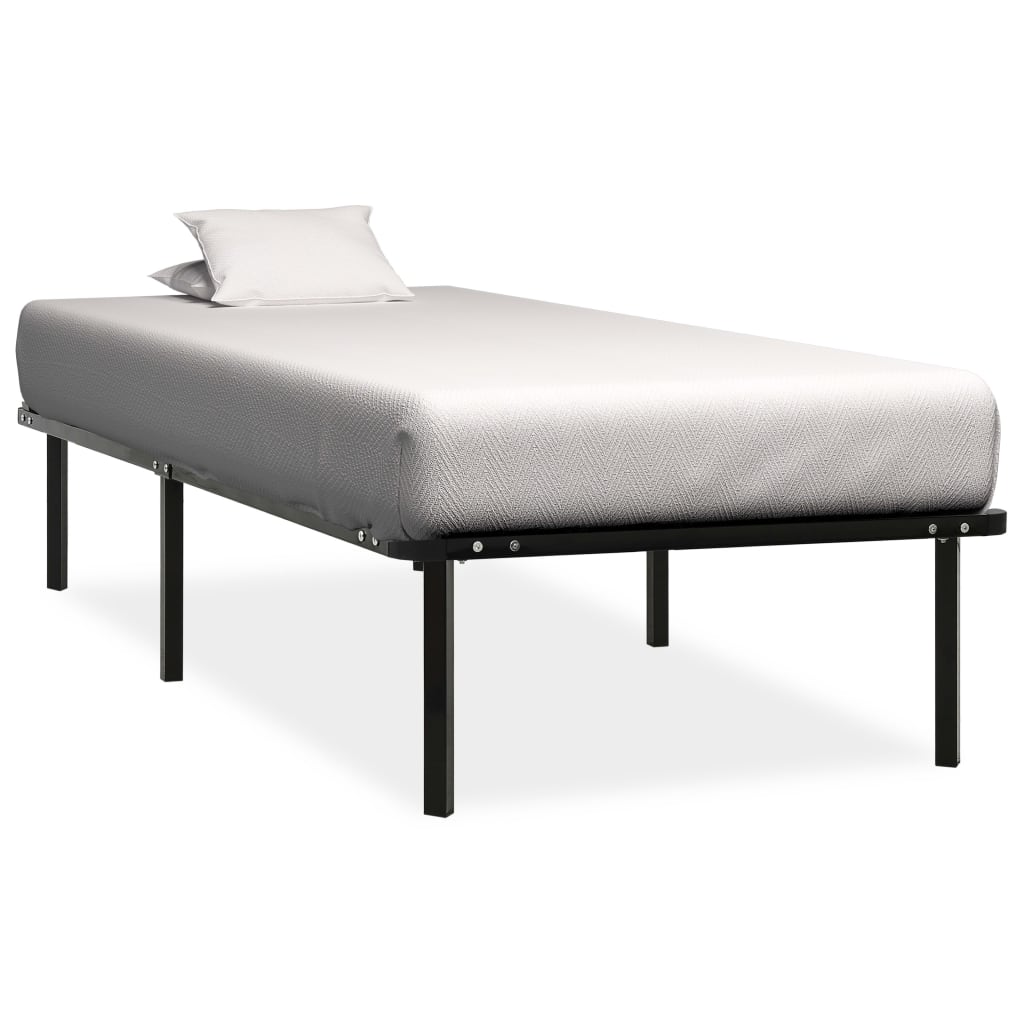 vidaXL Cadre de lit sans matelas noir métal 90x200 cm