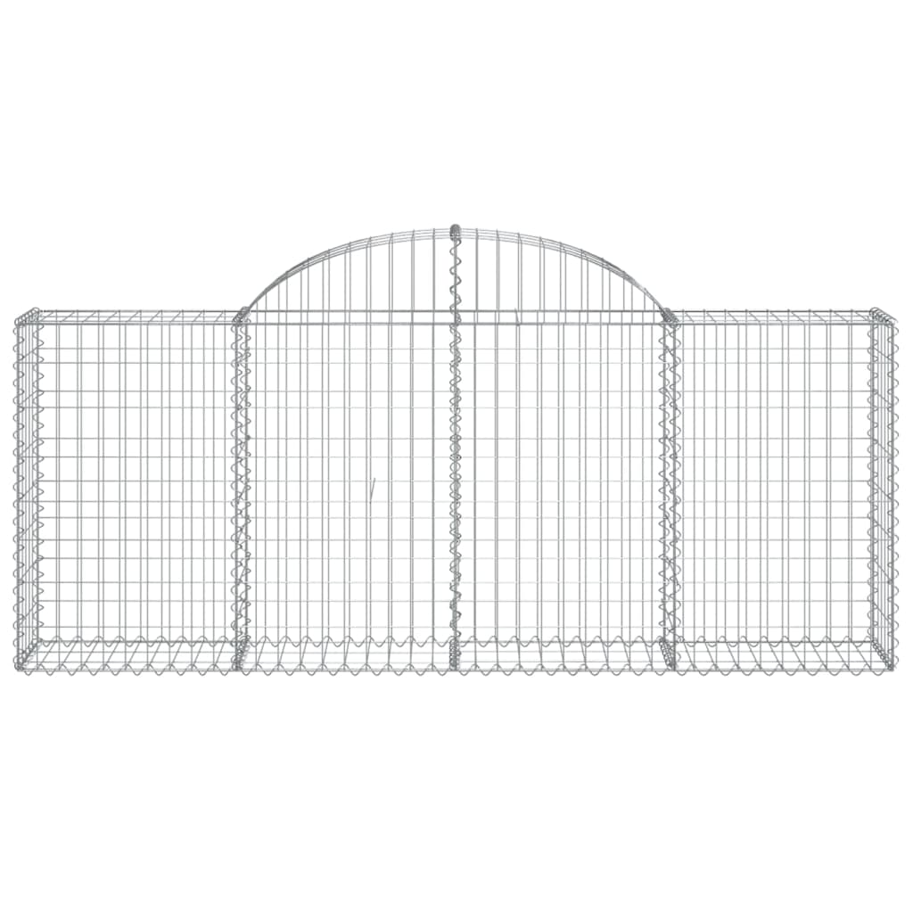 vidaXL Paniers à gabions arqués 25 pcs 200x30x80/100 cm Fer galvanisé