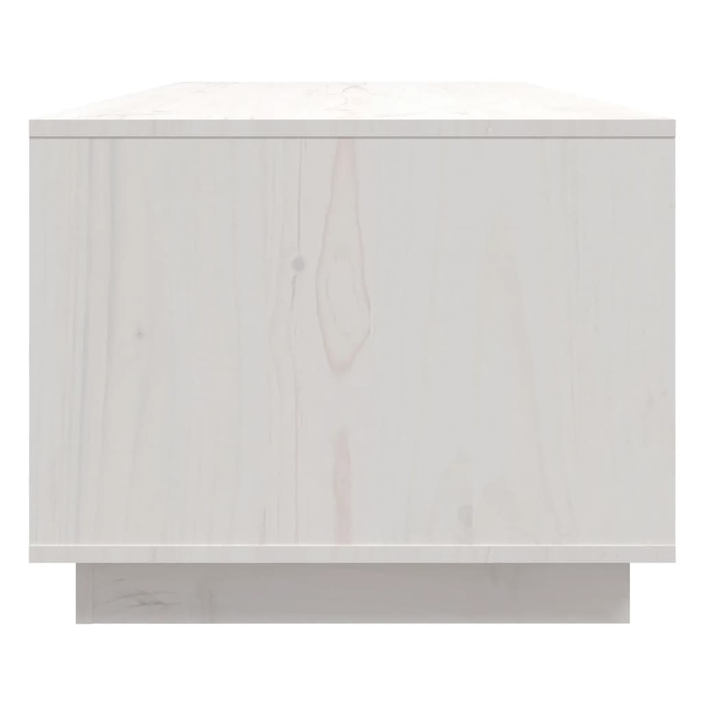 vidaXL Table basse Blanc 110x50x40 cm Bois massif de pin