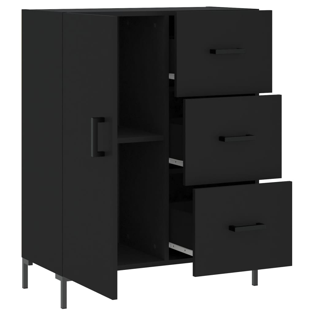 vidaXL Buffet noir 69,5x34x90 cm bois d'ingénierie