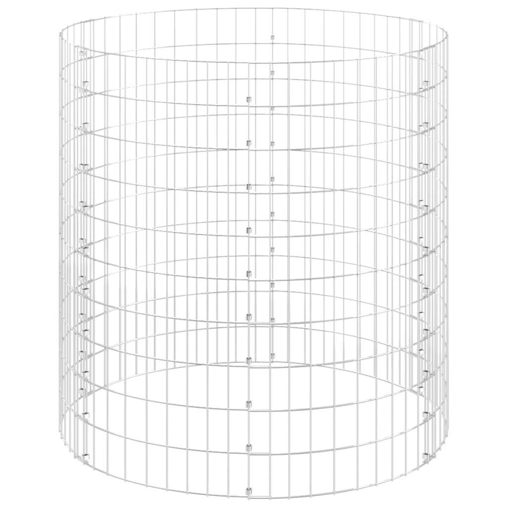 vidaXL Poteau à gabion circulaire Acier galvanisé Ø100x100 cm