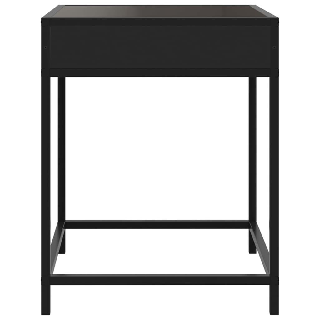 vidaXL Table basse avec LED Infinity noir 40x40x51 cm