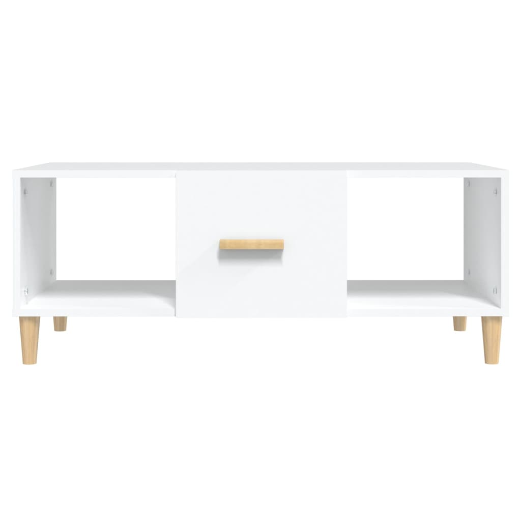 vidaXL Table basse blanc 102x50x40 cm bois d'ingénierie