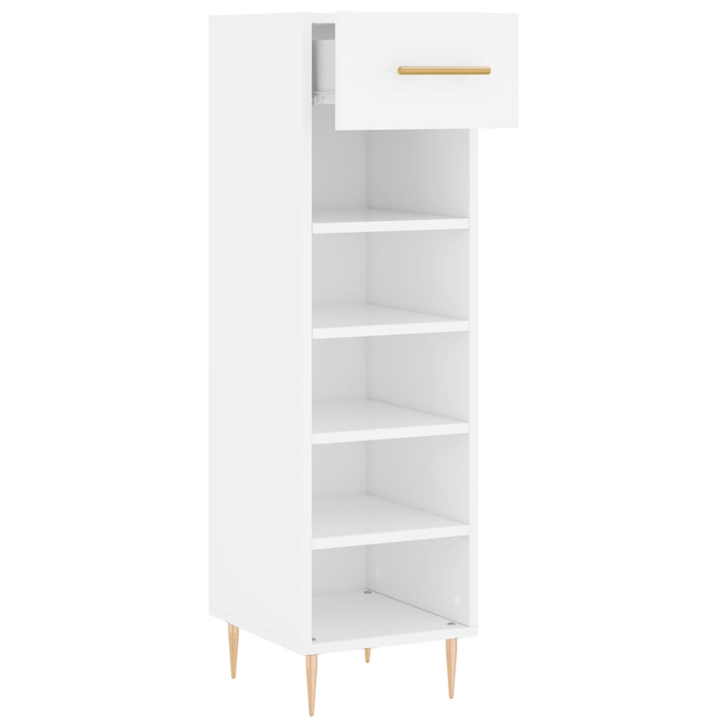 vidaXL Armoire à chaussures blanc 30x35x105 cm bois d'ingénierie