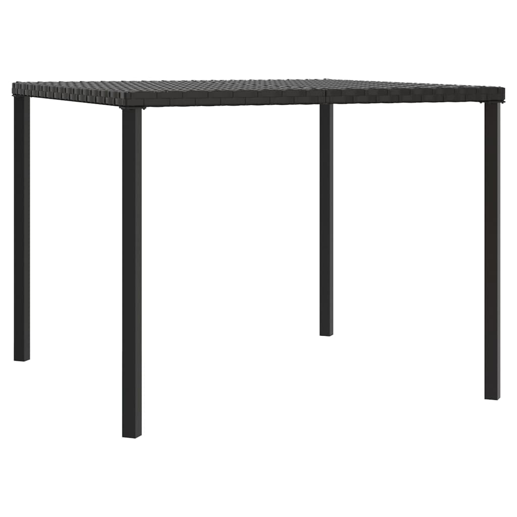 vidaXL Ensemble à manger de jardin coussins 2pcs noir résine tressée