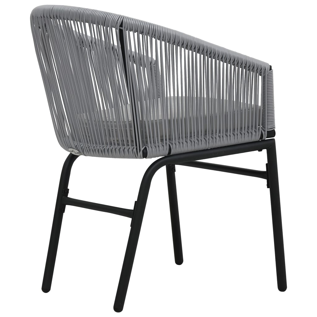 vidaXL Chaises de jardin lot de 2 Anthracite Rotin PE