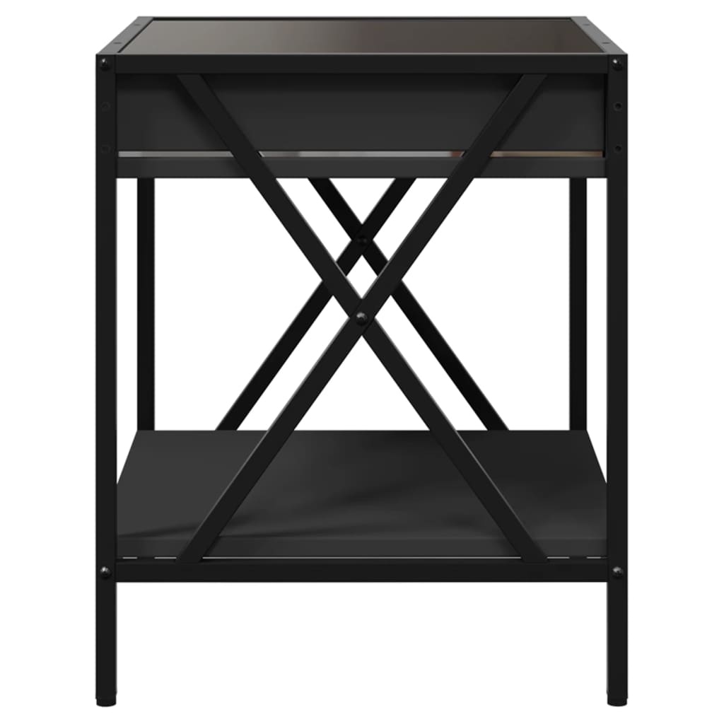 vidaXL Table basse avec LED Infinity noir 40x40x49 cm