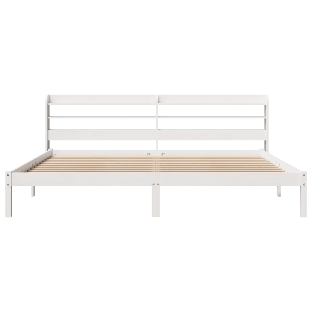 vidaXL Cadre de lit sans matelas blanc 180x200 cm bois massif de pin