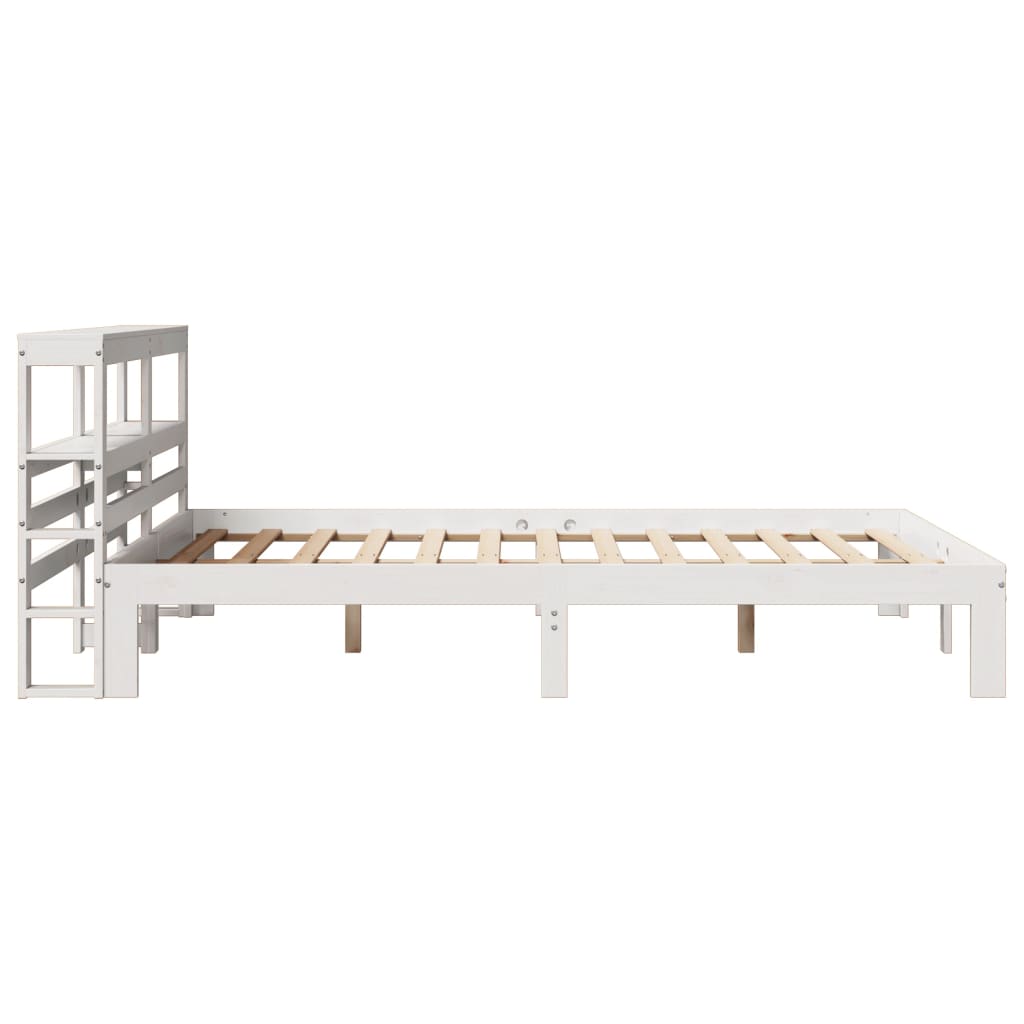 vidaXL Cadre de lit avec tête de lit sans matelas blanc 120x190 cm