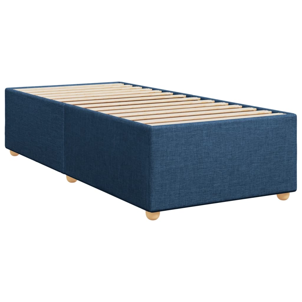 vidaXL Sommier à lattes de lit avec matelas Bleu 80x200 cm Tissu