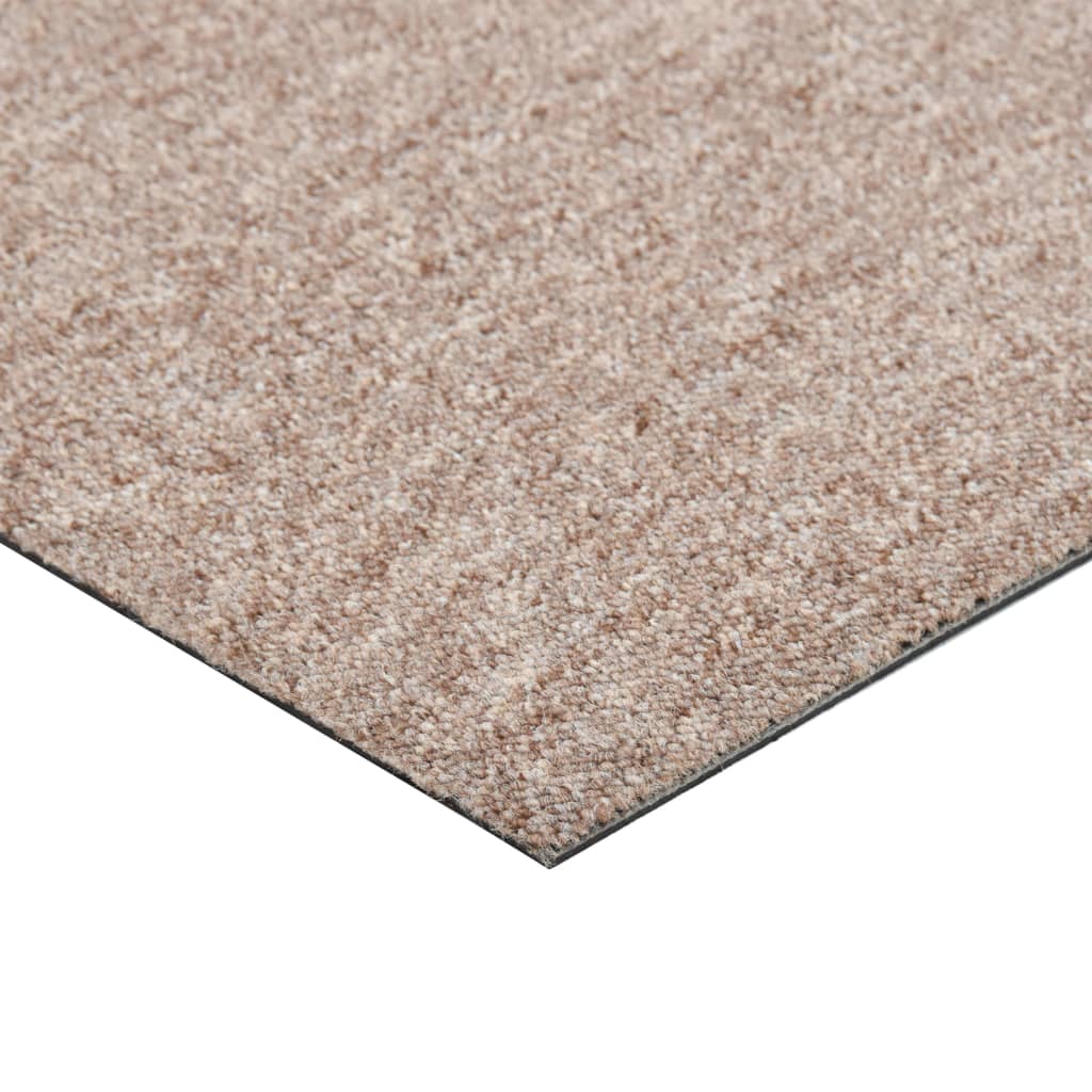 vidaXL Dalles de tapis de sol 20 pcs 5 m² 50x50 cm Beige