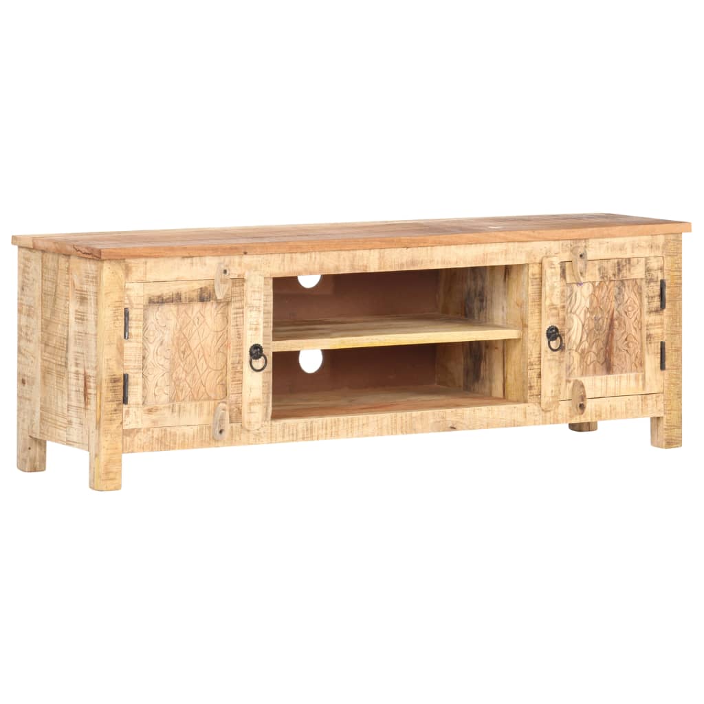 vidaXL Meuble TV 120x30x40 cm Bois de manguier brut