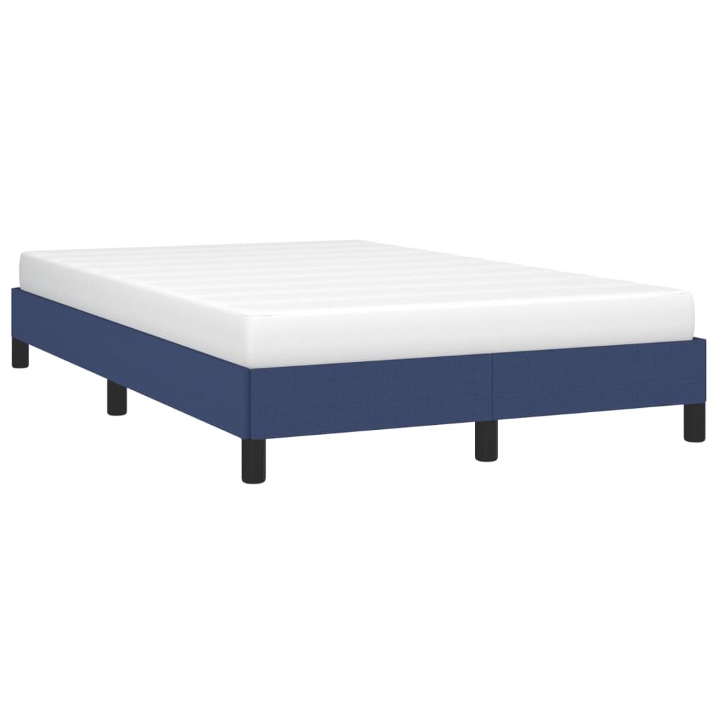 vidaXL Cadre de lit sans matelas bleu 120x190 cm tissu