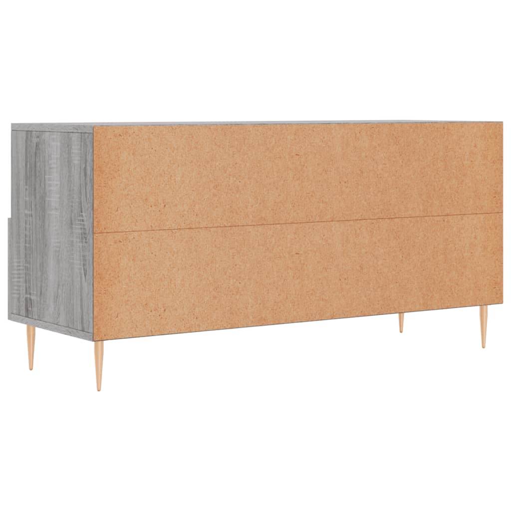 vidaXL Meuble TV sonoma gris 102x36x50 cm bois d'ingénierie