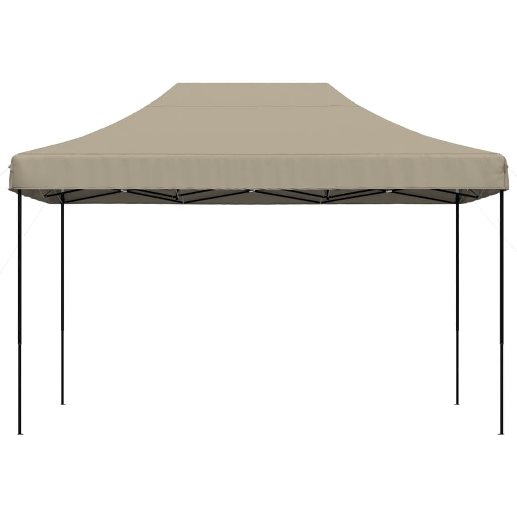 vidaXL Tente de réception pliable escamotable taupe 410x279x315 cm