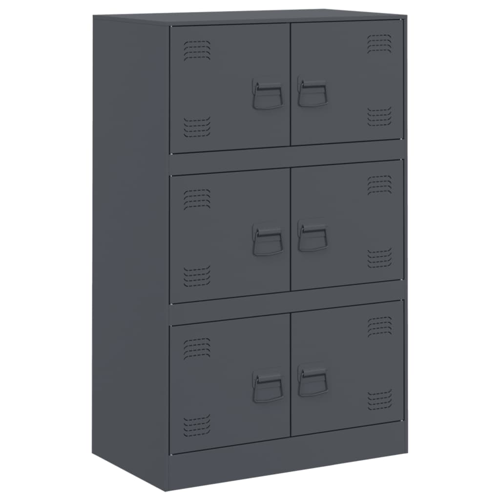 vidaXL Buffet anthracite 67x39x107 cm acier