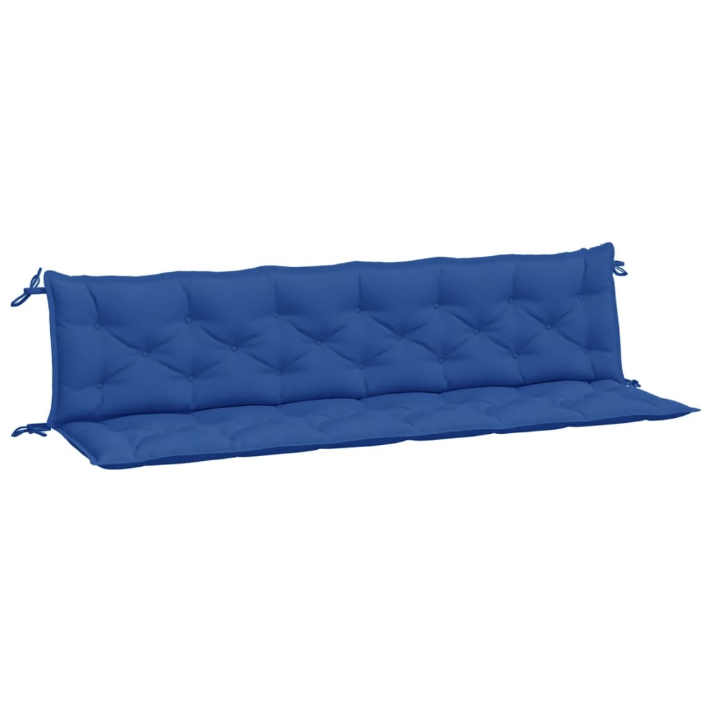 vidaXL Coussin de banc de jardin bleu 200x(50+50)x7 cm tissu oxford