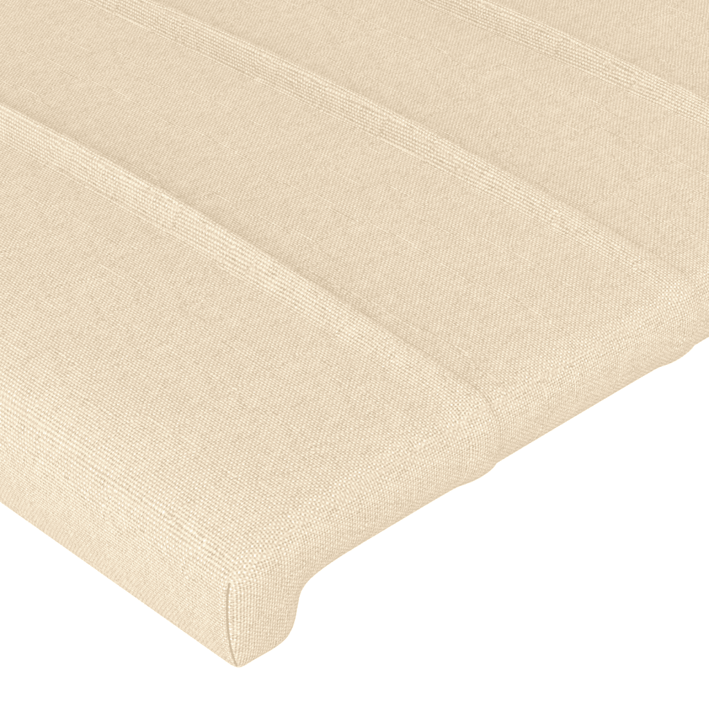 vidaXL Sommier à lattes de lit avec matelas Crème 160x200 cm Tissu