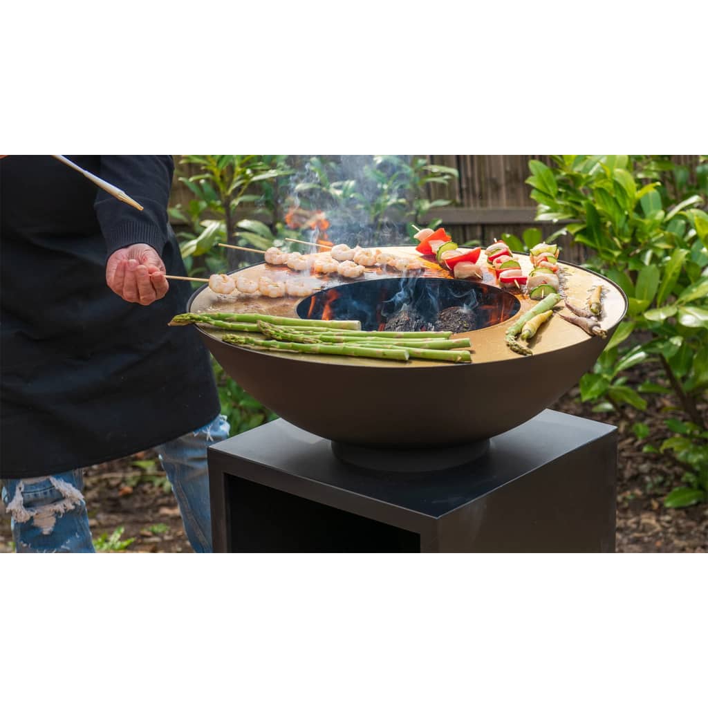 RedFire Cheminée de jardin et barbecue ONYX classique 60 cm et housse