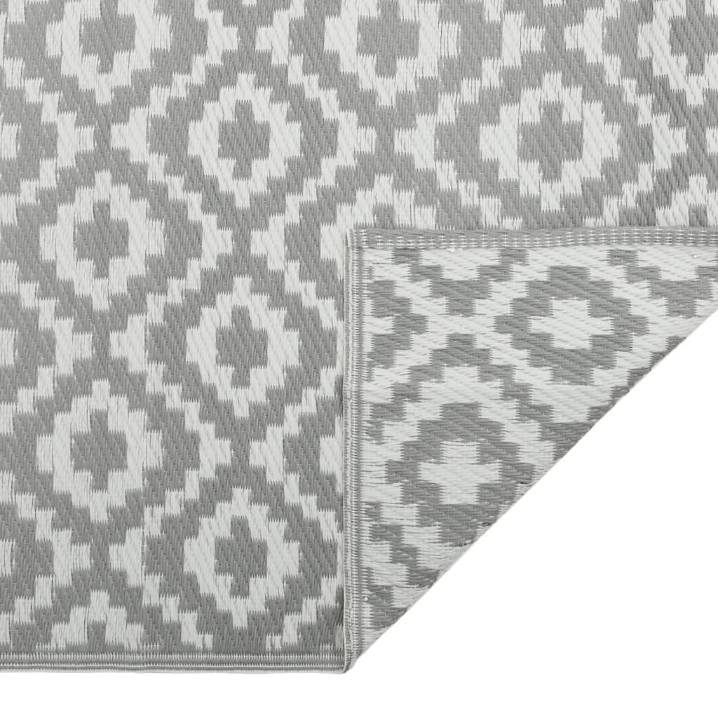 vidaXL Tapis d'extérieur Gris 80x150 cm PP