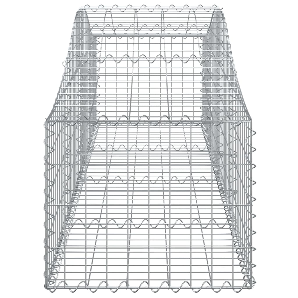 vidaXL Paniers à gabions arqués 4 pcs 200x50x40/60 cm fer galvanisé