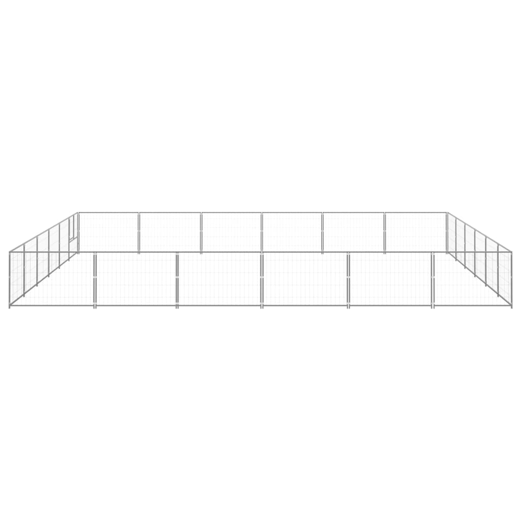 vidaXL Chenil Argenté 36 m² Acier