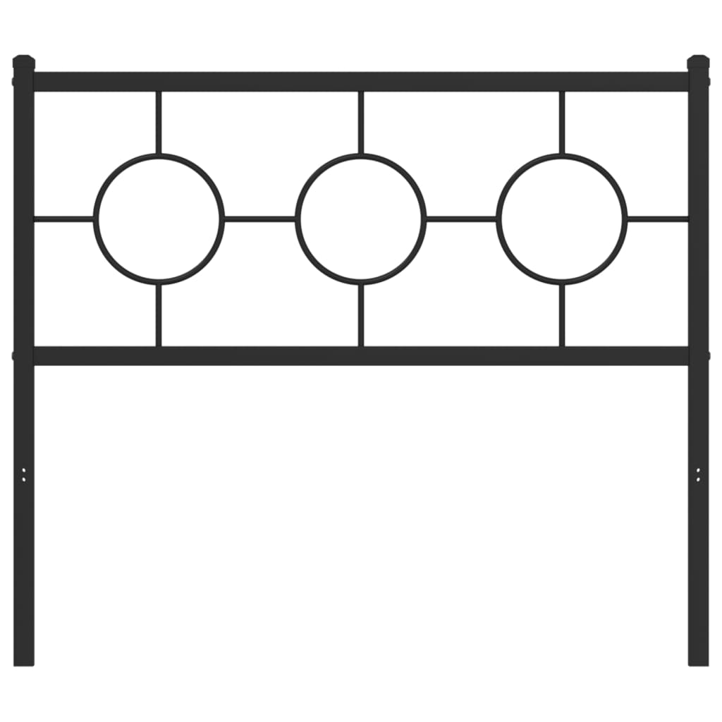 vidaXL Tête de lit métal noir 100 cm