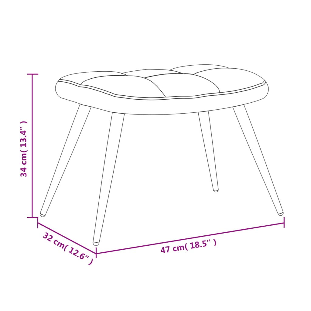 vidaXL Chaise de relaxation avec tabouret Jaune moutarde Velours