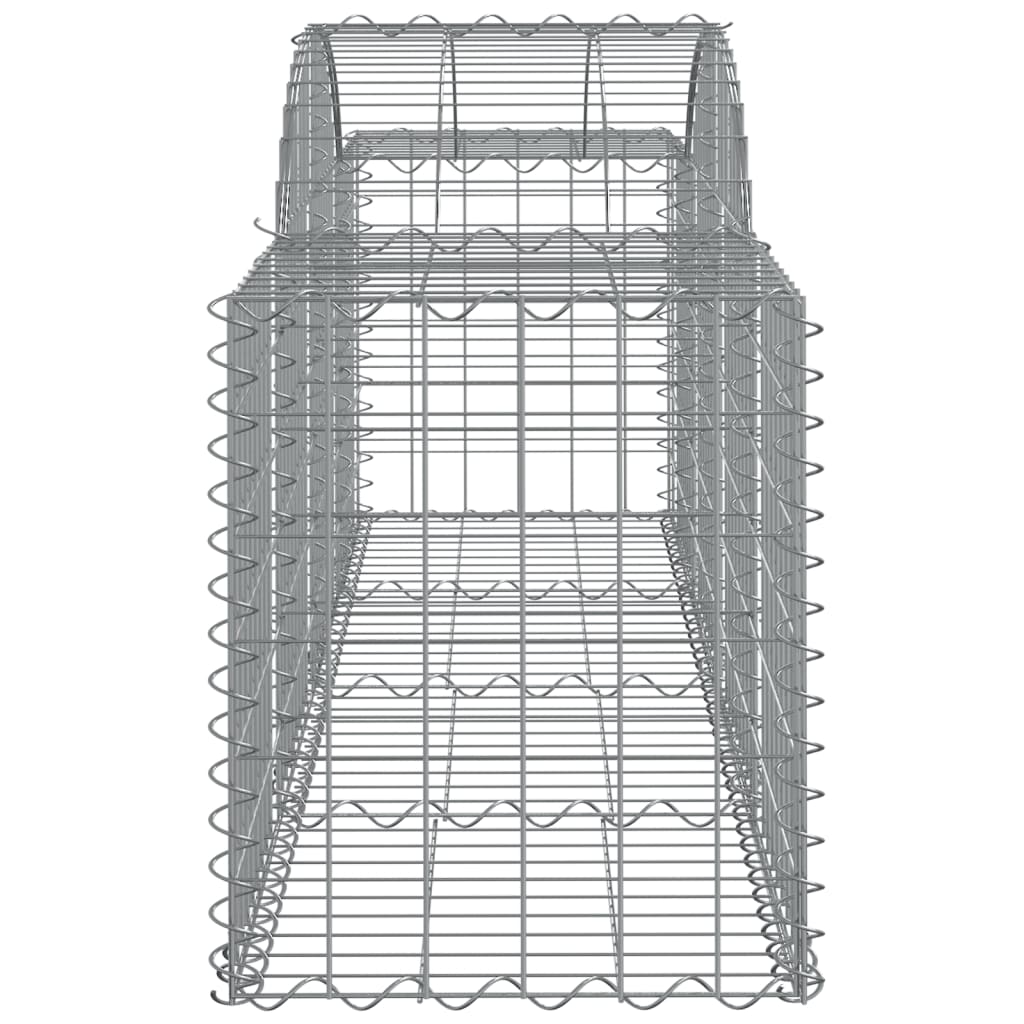 vidaXL Paniers à gabions arqués 10 pcs 200x50x60/80 cm Fer galvanisé