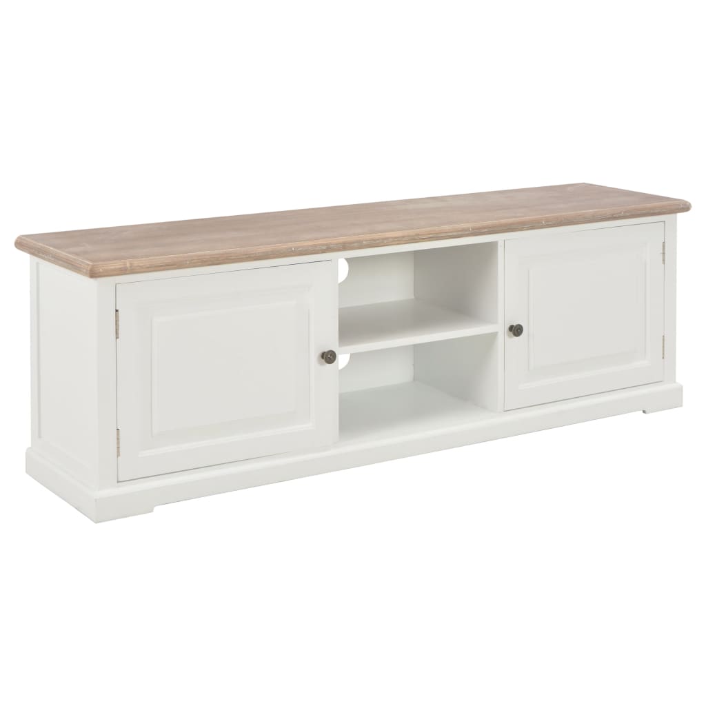 vidaXL Meuble TV blanc 110x30x40 cm bois d'ingénierie