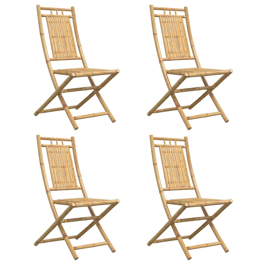 vidaXL Chaises pliables de jardin lot de 4 46x66x99 cm bambou