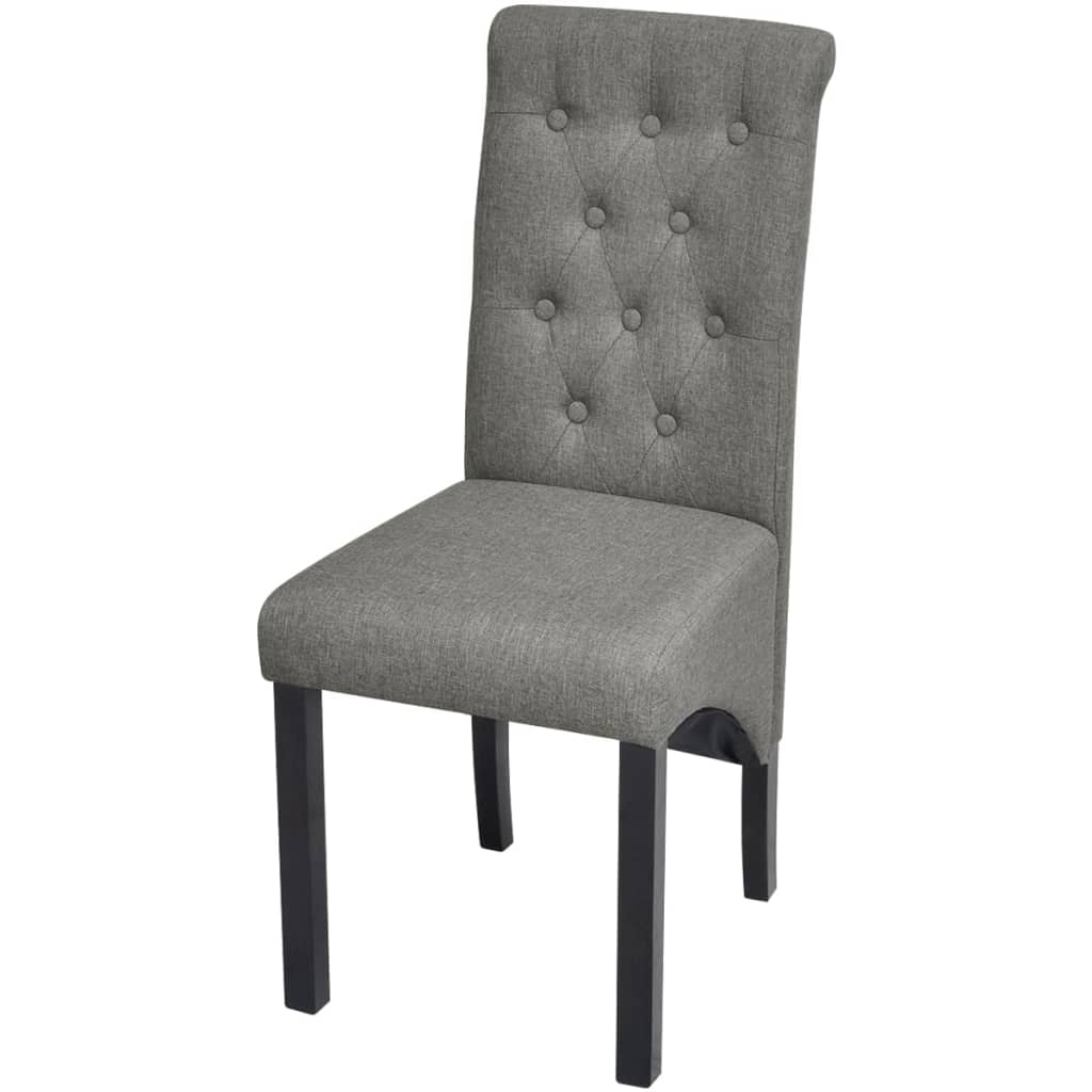 vidaXL Chaises à manger lot de 2 gris clair tissu