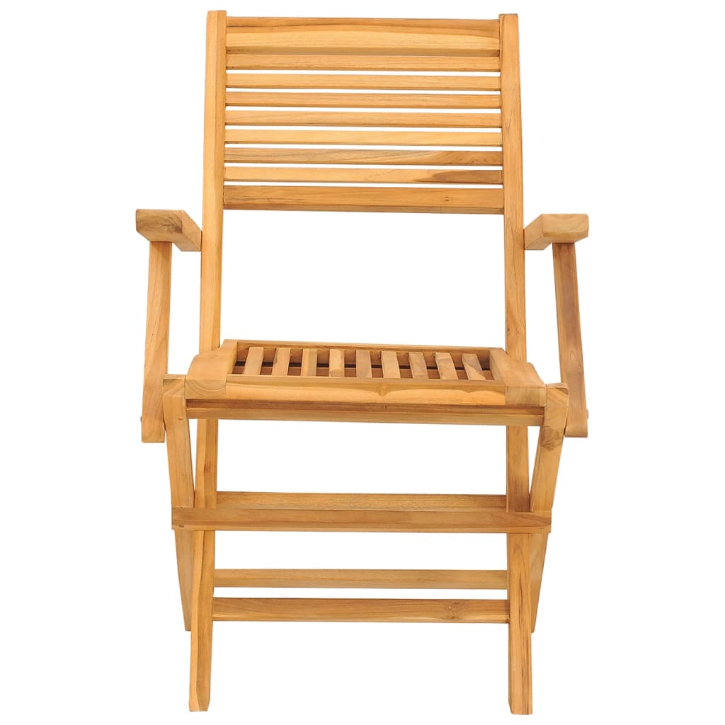 vidaXL Chaises de jardin pliantes lot de 2 55x62x90cm bois massif teck