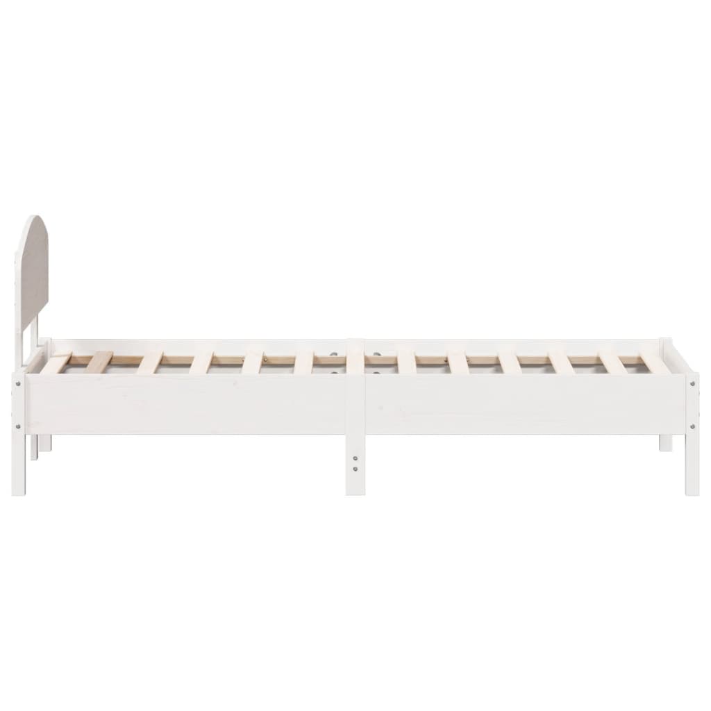 vidaXL Cadre de lit sans matelas blanc 90x200 cm bois de pin massif