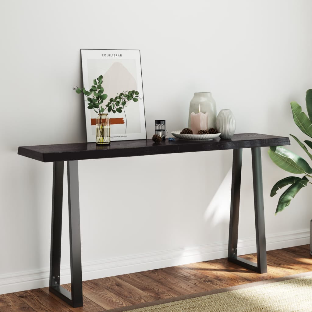 vidaXL Dessus de table bois massif traité bordure assortie