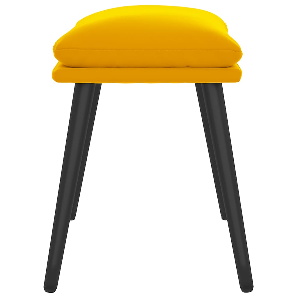 vidaXL Repose-pied Jaune moutarde 45x29,5x35 cm Velours