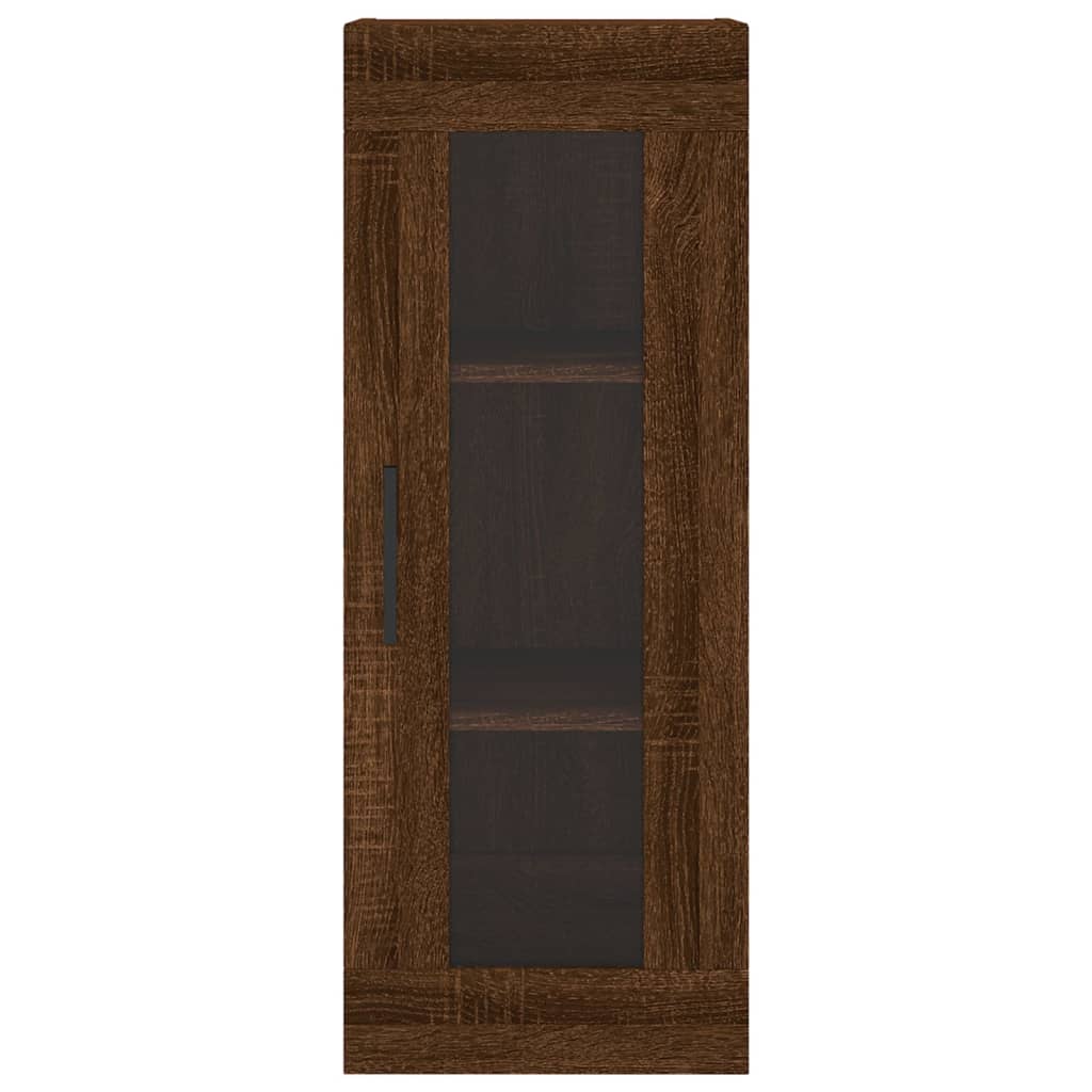 vidaXL Buffet haut Chêne marron 34,5x34x180 cm Bois d'ingénierie